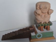 Arte Azteca - dio dela morte - argilla altezza cm 14 e larghezza cm 9