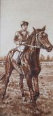 Fantino a cavallo - tecnica: acquarello seppia - 2008 - cm 18,5 x 8,5