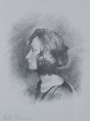 Profilo busto femminile - tecnica: matita - 2009 - cm 26 x 20